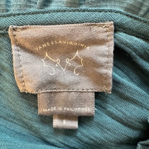 Vanessa Virginia for Anthropologie Teal Tank, Size Small - Picture 3 of 7